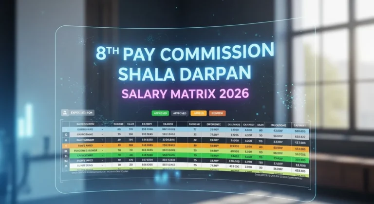 8th Pay Commission Shala Darpan Salary Matrix 2026