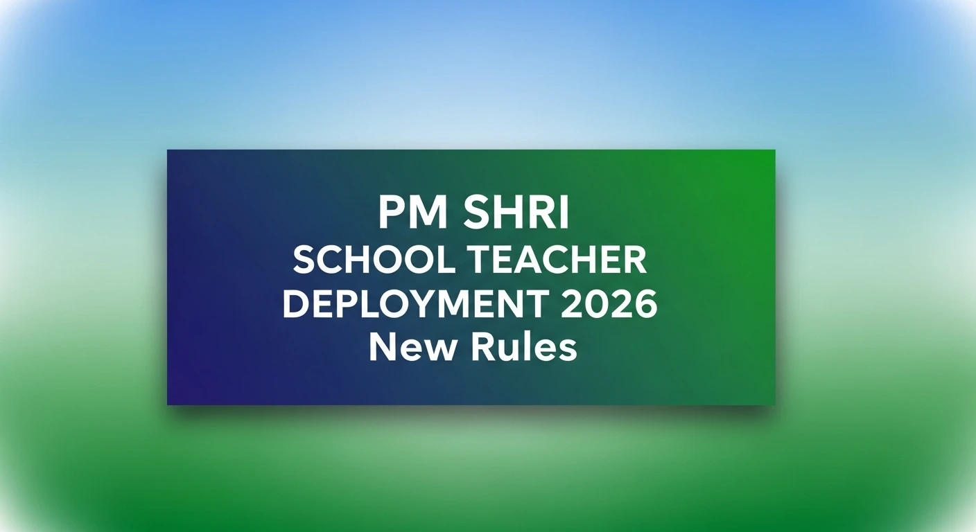 PM Shri School Teacher Deployment 2026 New Rules