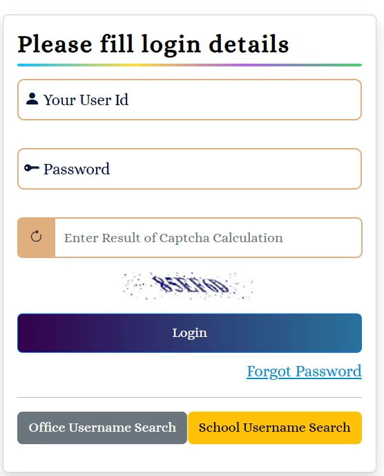 enter login detail